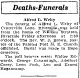 Funeral Notice for Alfred L. Welty
