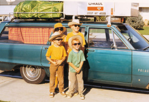 The station wagon with the curtains in the back. 
