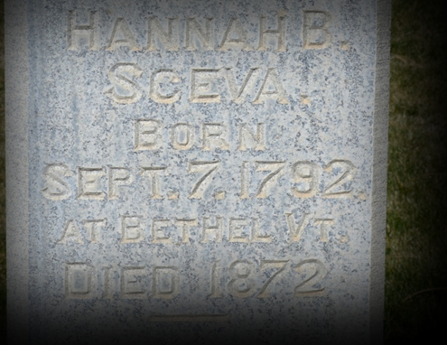 Hannah Beal Sceva Headstone